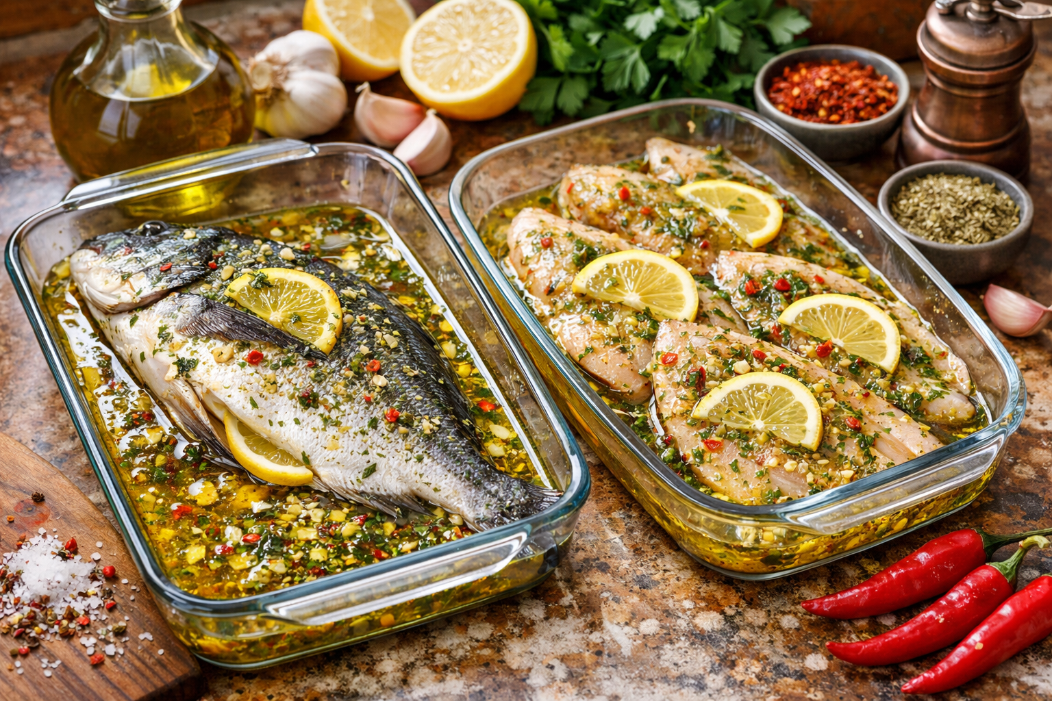 Baharatlı balık marine karışımı