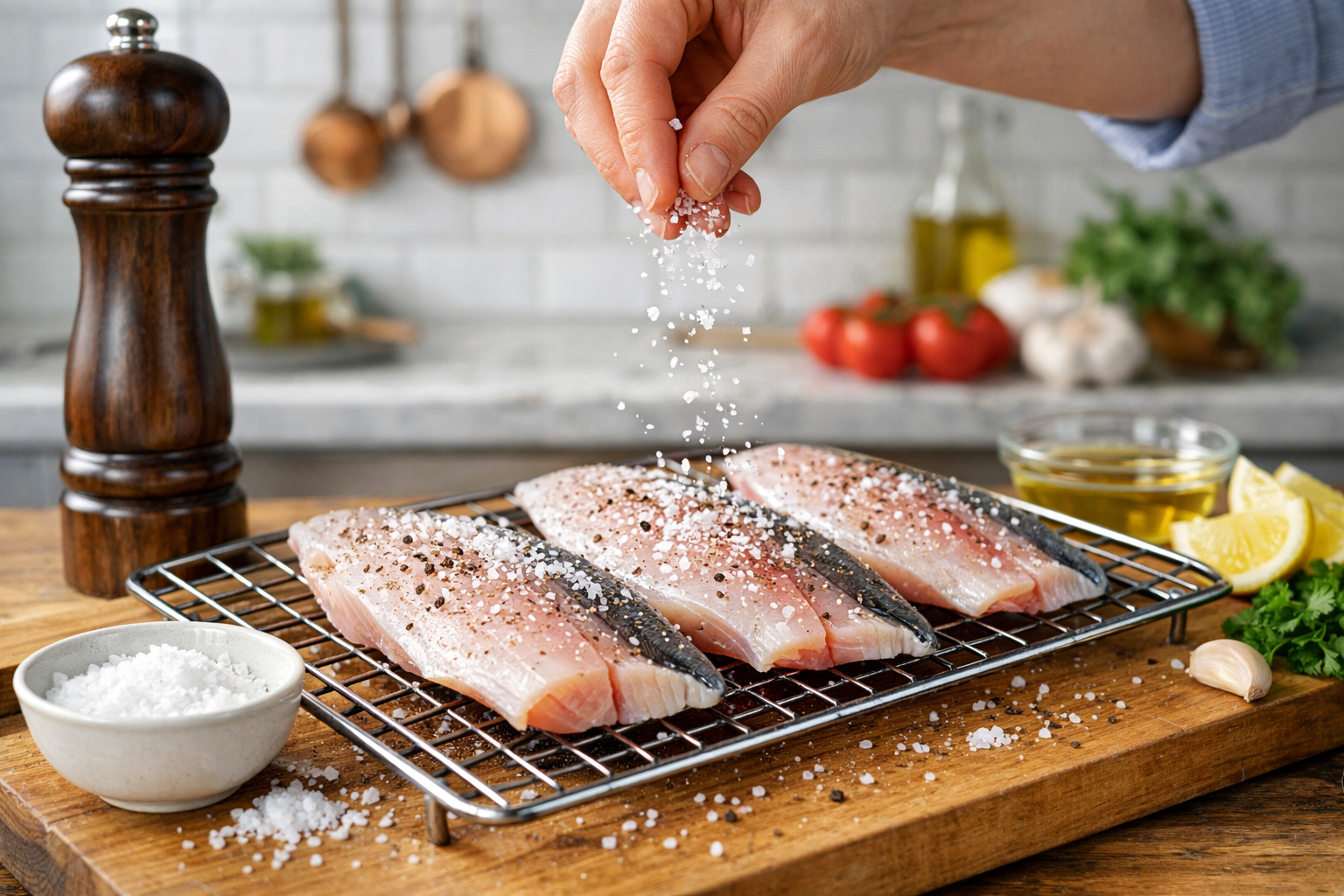 Balık tuzlama tekniği kaba deniz tuzu ile